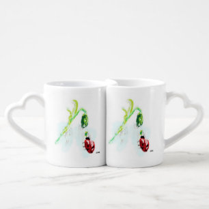 Lover's Mug : N American Flower w/Ladybug