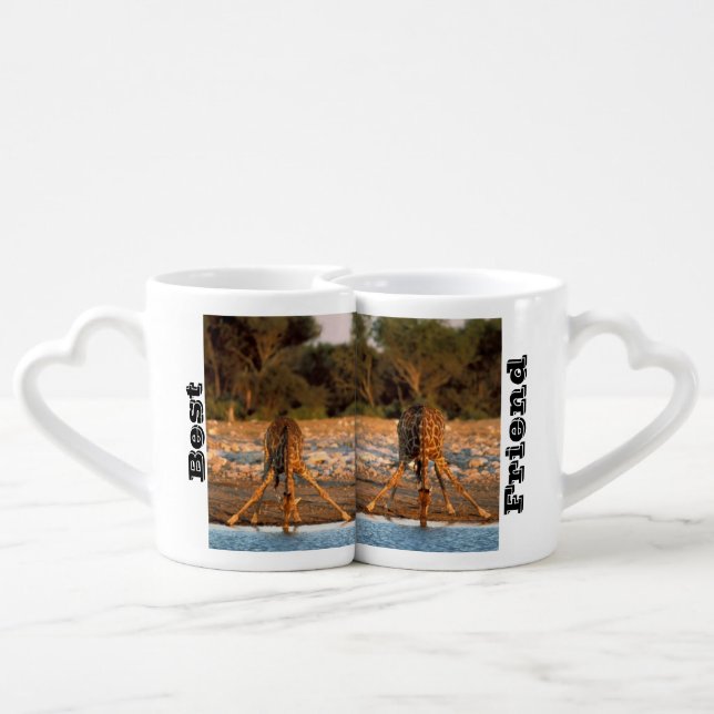 Lovers Mug Set Giraffes (Back Nesting)