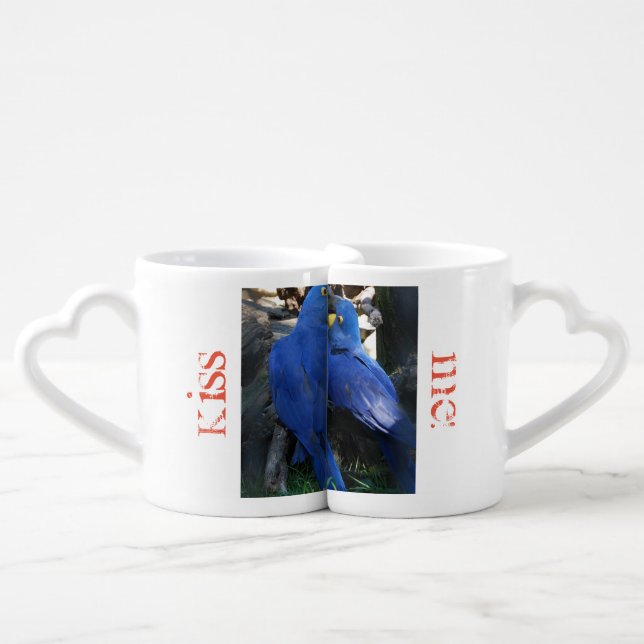 lovers' mug set _ parrots (Front Nesting)