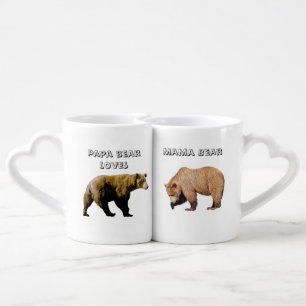 Lovers' mug w/ grizzly bears and elk