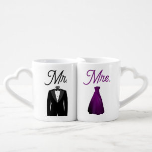 Lovers Mugs -Mr. and Mrs. - Tuxedo and Gown