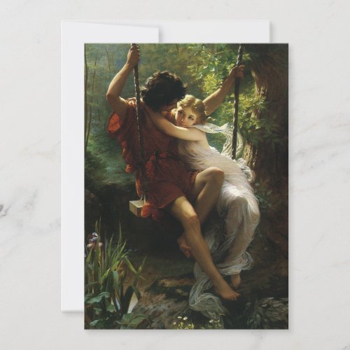 Lovers on a Swing. Spring by Pierre Auguste Cot Personalized Announcements