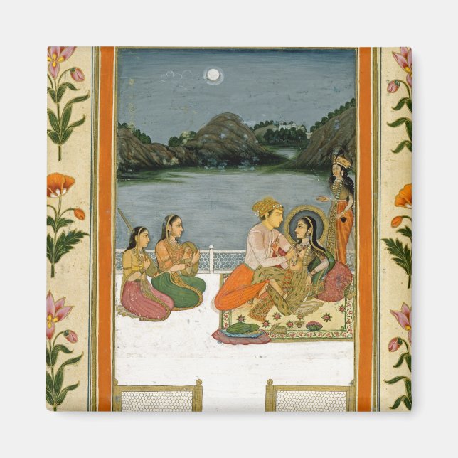 Lovers on a terrace by a moonlit lake, from the Sm Magnet (Front)