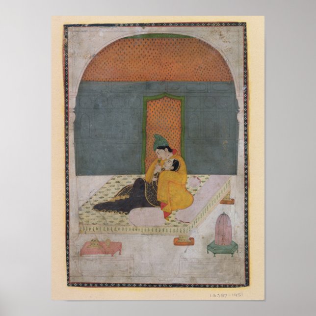 Lovers on a terrace, Garhwal, c.1780-1800 Poster (Front)