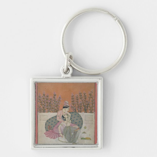 Lovers on a Terrace, Pahari Keychain (Front)