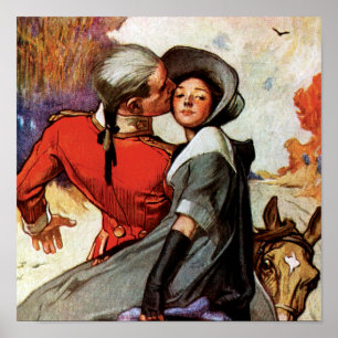 Lovers on Horseback Poster