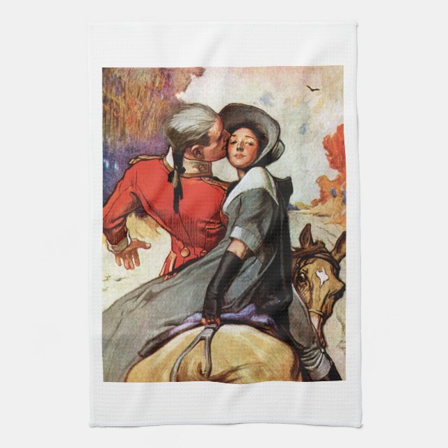 Lovers on Horseback Towel (Vertical)