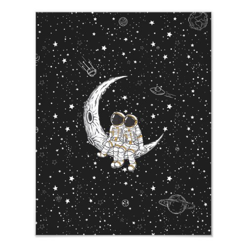 Lovers on the Moon Photo Print