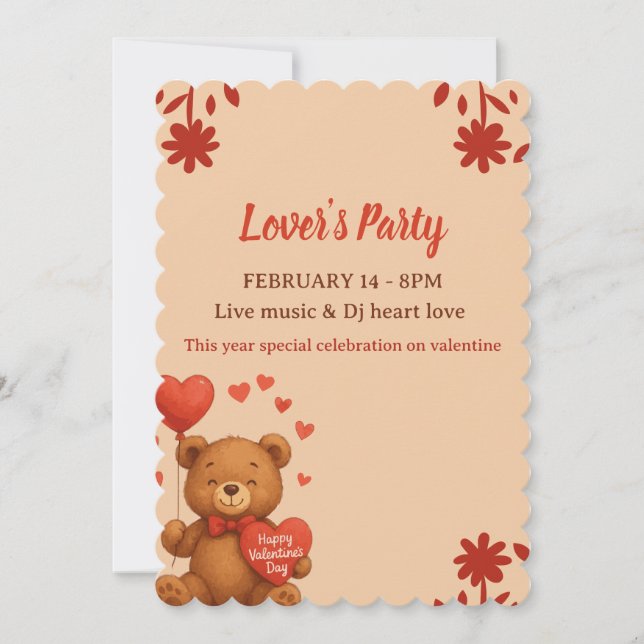 Lover's Party - Valentine’s Day party Invitation (Front)