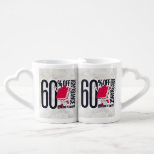 Lovers Red Book Character Ignorance Banned Coffee Mug Set
