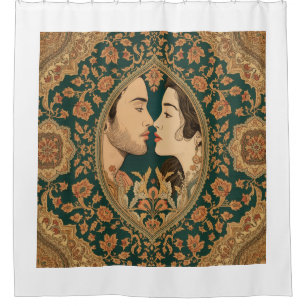 Lovers – Romantic Persian Inspired Couple Art Shower Curtain