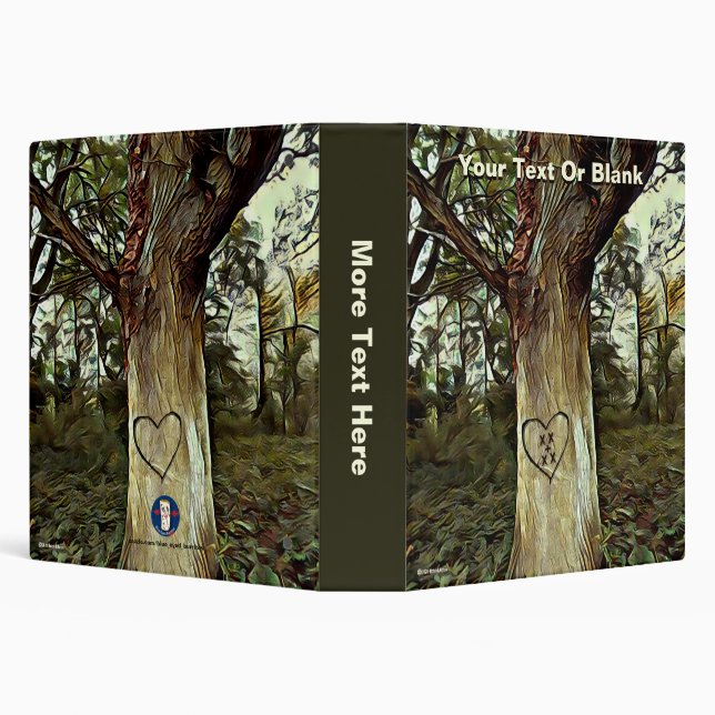 Lovers' Tree Acrylic Print 3 Ring Binder (Background)
