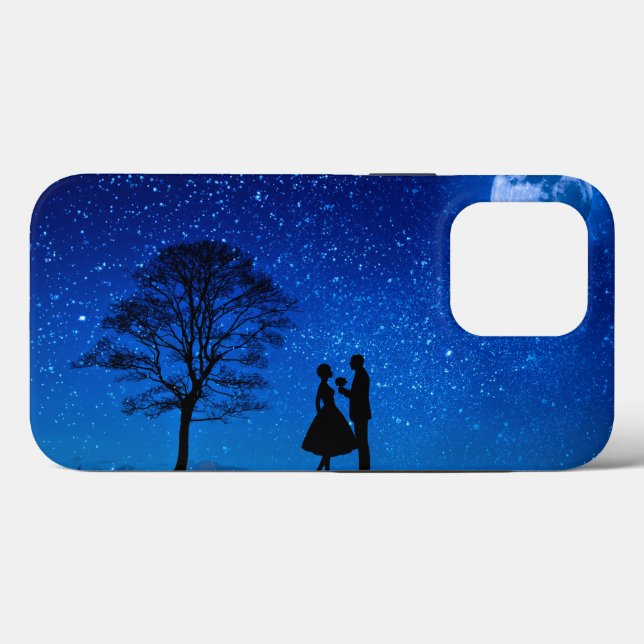 Lovers under a full moon     Case-Mate iPhone case (Back (Horizontal))