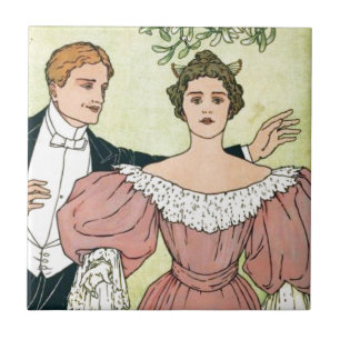 Lovers under the Mistletoe Tile