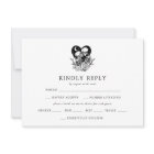 Lovers Until Death Skeletons & Roses Wedding RSVP