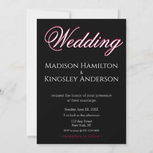 Lovers Wedding Silver Padlock Fab Fun Invitation