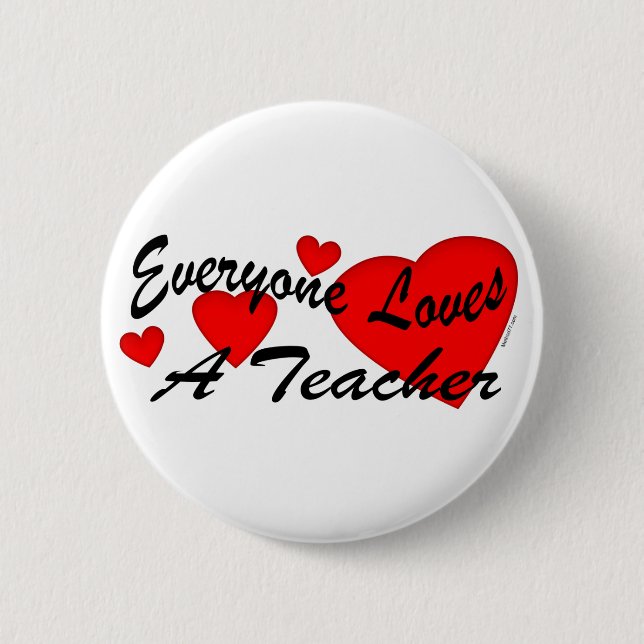 Loves a Teacher Button (Front)