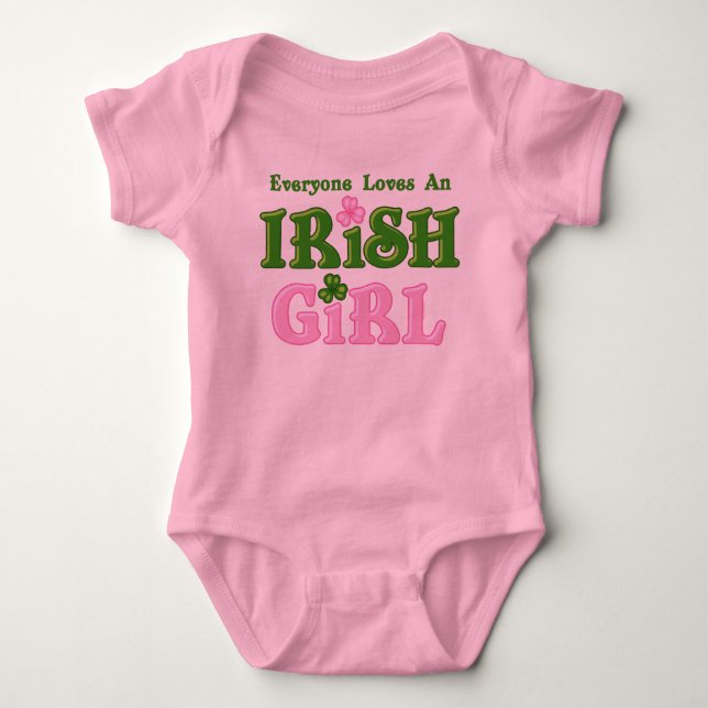 Loves An Irish Girl Baby Bodysuit (Front)