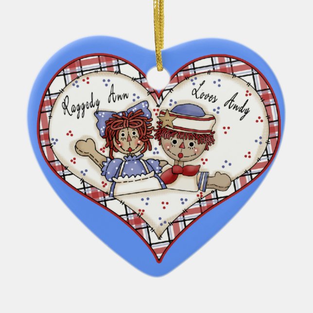 Loves Andy Personalized Ornament (Front)