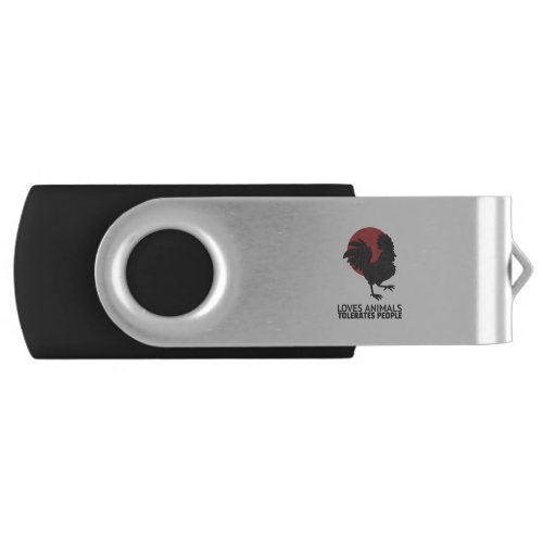 Loves Animals Tolerates People Flash Drive