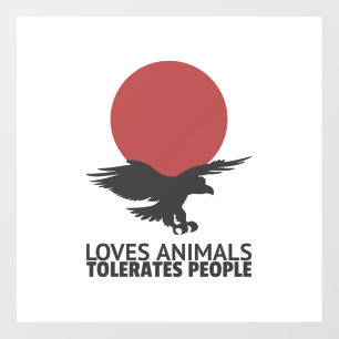 Loves Animals Tolerates People Floor Decals