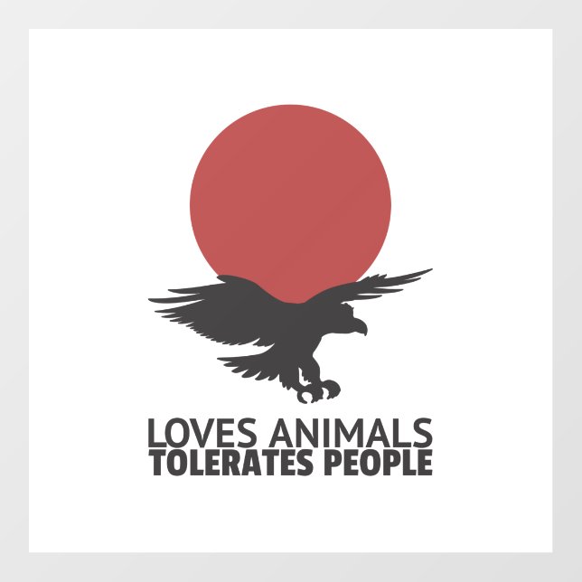 Loves Animals Tolerates People Floor Decals (Front)
