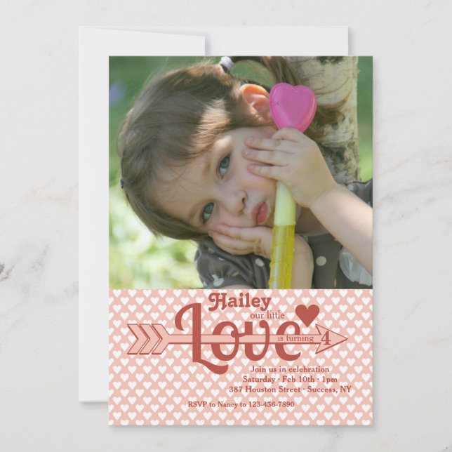 Love's Arrow Photo Invitation (Front)