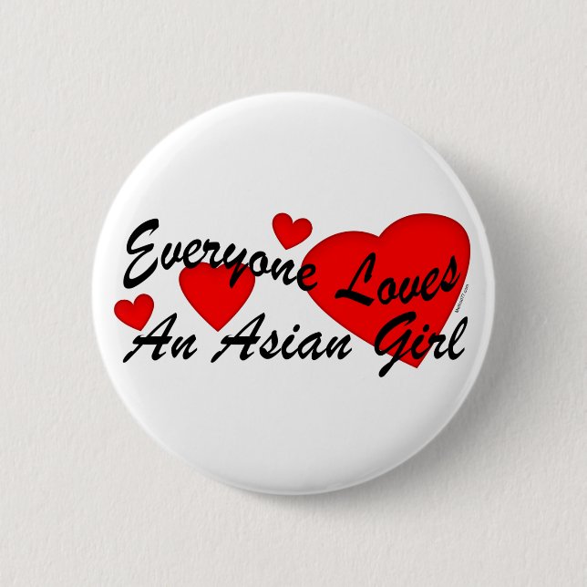 Loves Asian Girl Button (Front)