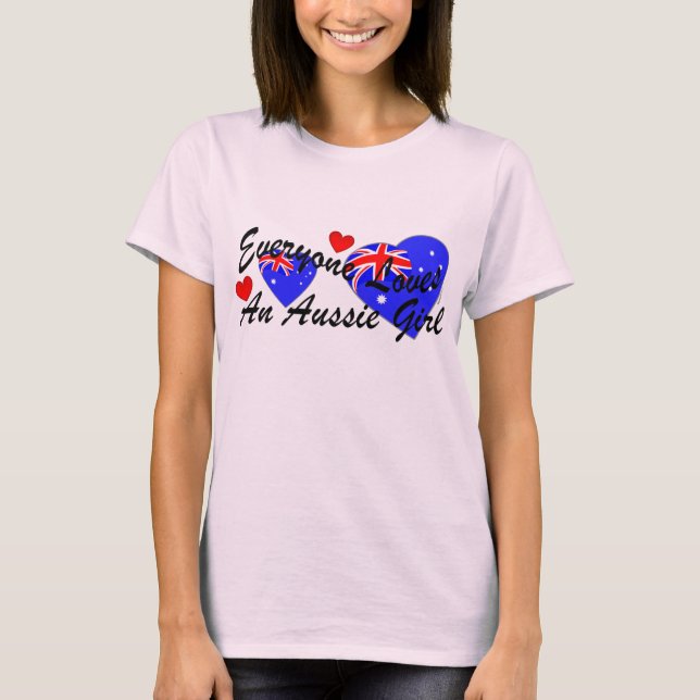 Loves Aussie Girl T-Shirt (Front)