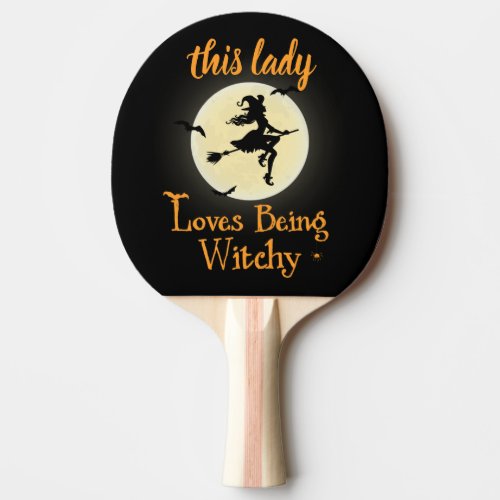 Loves Being Witchy Ping Pong Paddle