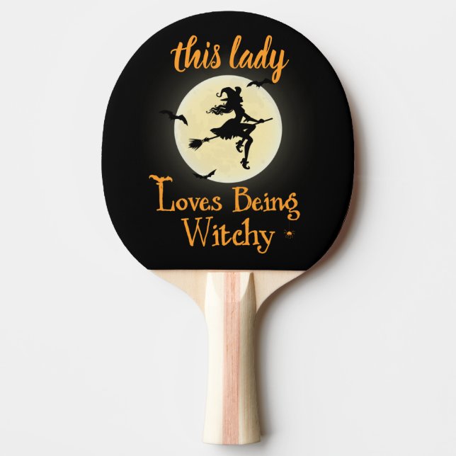 Loves Being Witchy Ping Pong Paddle (Front)