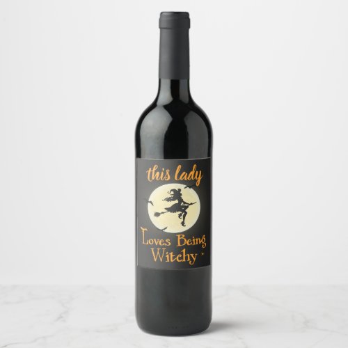 Loves Being Witchy Wine Label