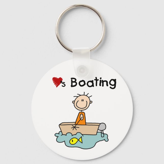 Loves Boating Keychain (Front)