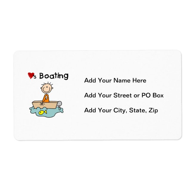 Loves Boating Label (Front)
