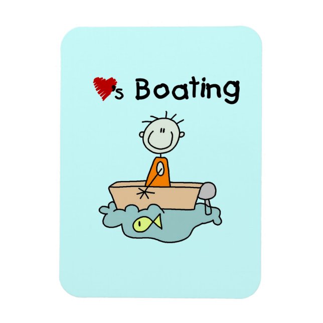 Loves Boating Magnet (Vertical)