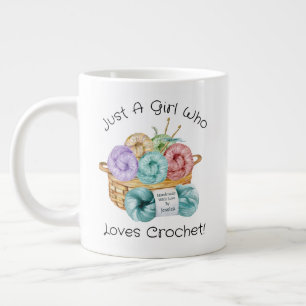 Loves Crochet Personalized Giant Coffee Mug