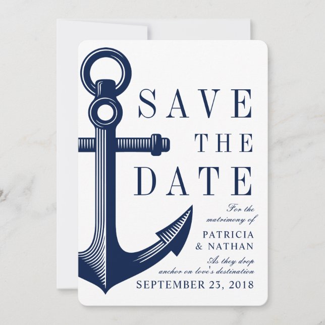 Loves Drops Anchor | Save the Date (Front)