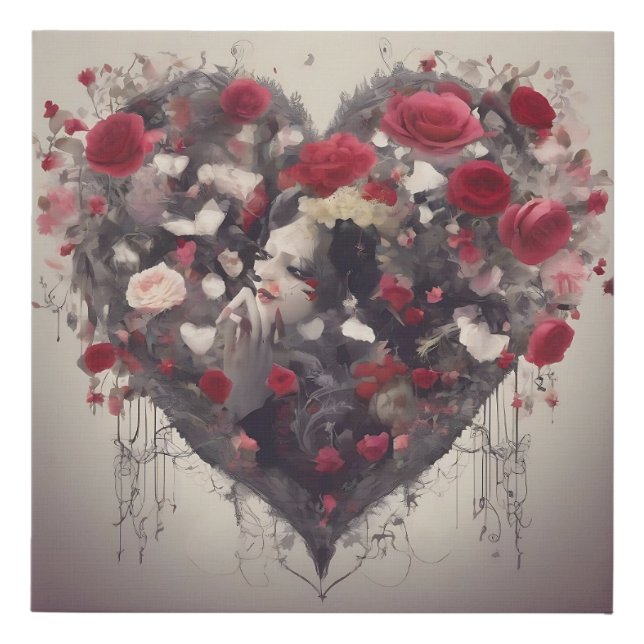 Love's Embrace Faux Canvas Print (Front)