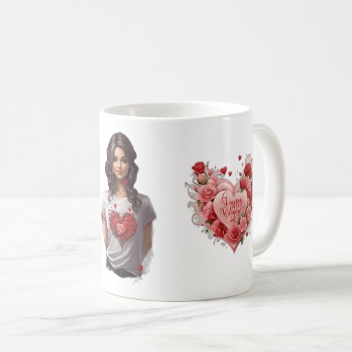 Loves Embrace Heart_shaped Valentines Cup with 