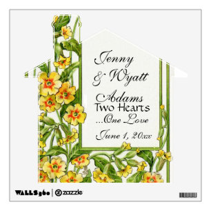 Loves Garden Eternal Bond Floral Wedding Wall Sticker