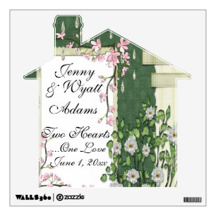 Loves Garden Eternal Bond Jade Floral Wedding Wall Decal