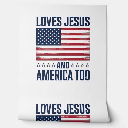 Loves Jesus And America Too Patriotic Christian Sh Wallpaper