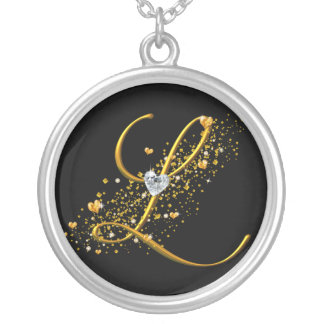 Love's Magic L Initial Silver Plated Necklace