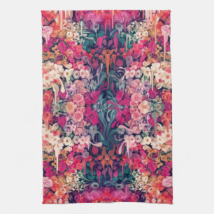Loves me Maybe, melting floral pattern Towel