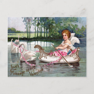 Love's Message To My Valentine Holiday Postcard