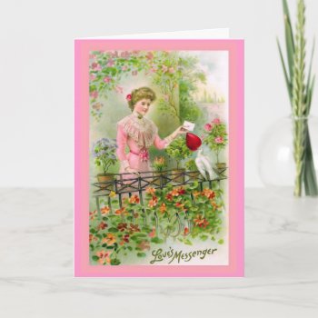 "love's Messenger" Vintage Valentine Holiday Card by PrimeVintage at Zazzle