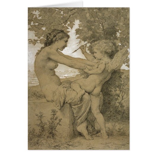 Love's Resistance by Bouguereau Cards (Front)