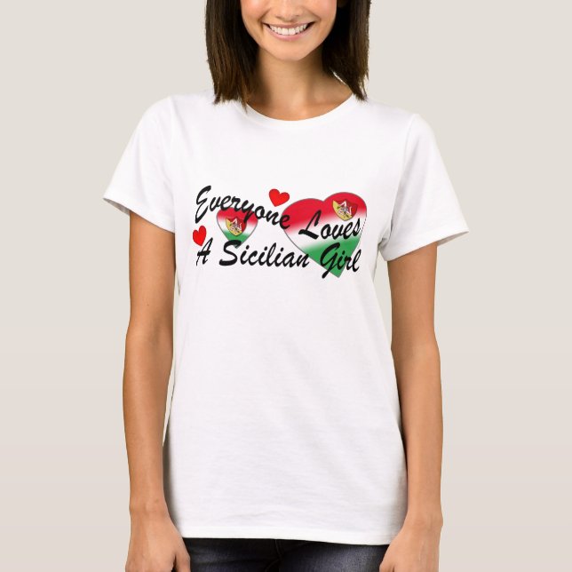 Loves Sicilian Girl T-Shirt (Front)