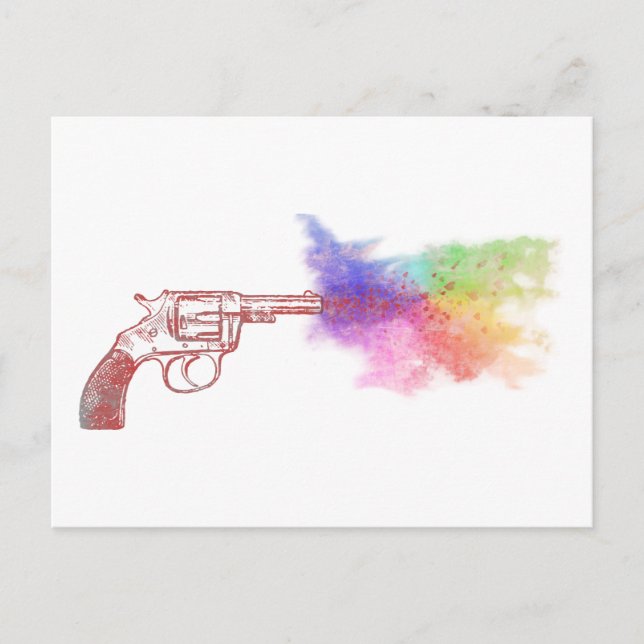 love's smokin' gun : rainbow : postcard (Front)