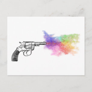 love's smokin' gun : rainbow : postcard